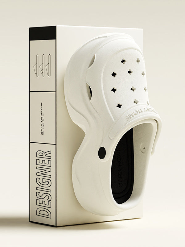 Hollow Round Cut Sandals Platform Shoes Crocs