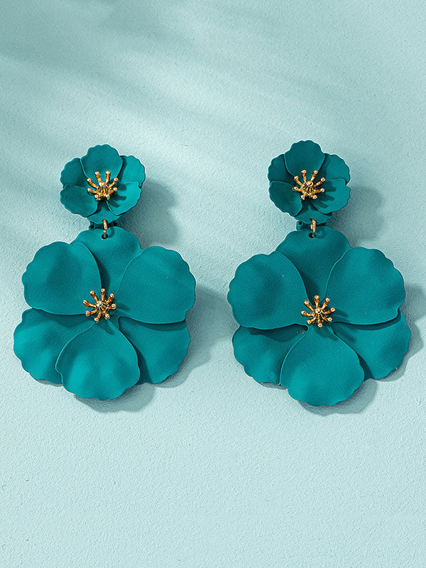 Flower Shape Earrings Accessories Drop Earrings