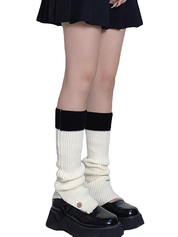 Leisure Flared Contrast Color Leg Warmers Accessories