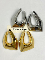 Geometric Hollow Normcore Drop Earrings