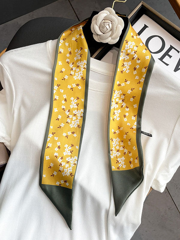 Contrast Color Floral Printed Shawl&Scarf