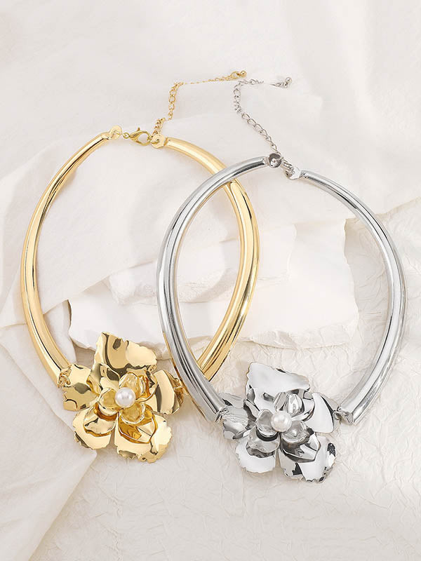Flower Shape Necklaces Accessories Drop Earrings