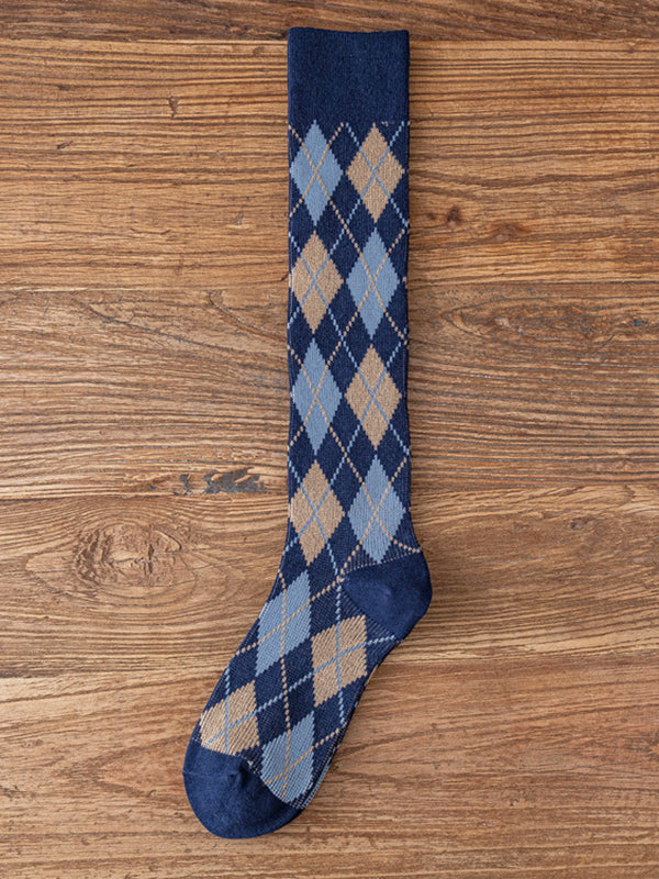 Leisure Skinny Checkered Socks Accessories