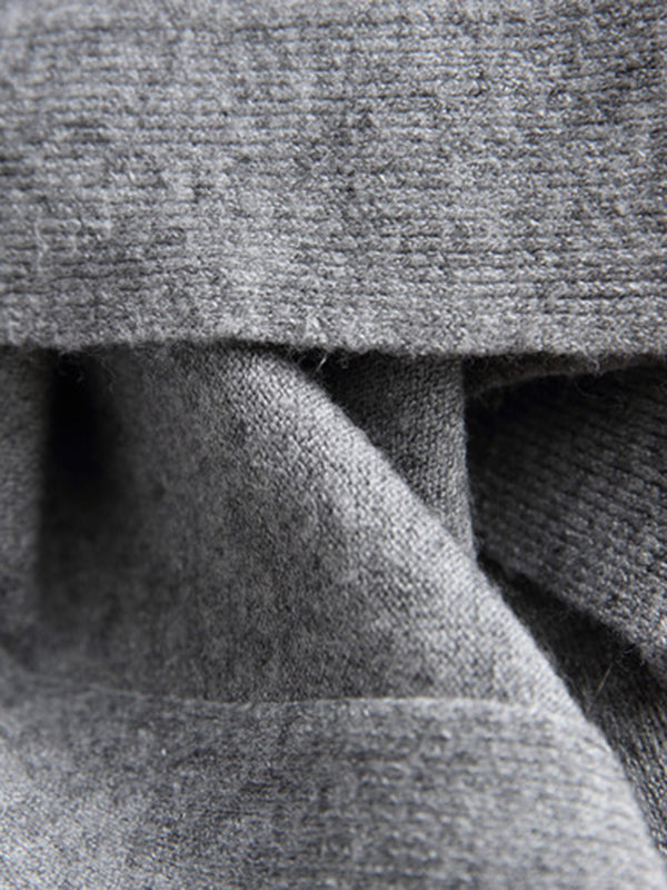 Solid Color Batwing Sleeves High-Low Boat Neck Sweater Pullovers Knitwear