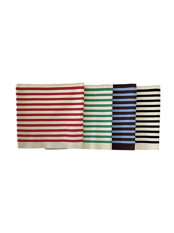 Simple Casual Striped Strapless Top