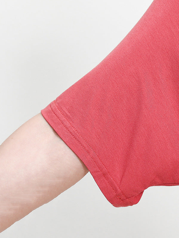 Modal Asymmetric Short Sleeve Loose Oversize Pajamas Dress