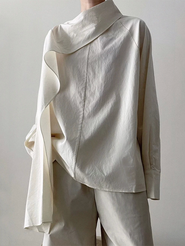 Long Sleeves Loose Solid Color Sweatshirt Tops