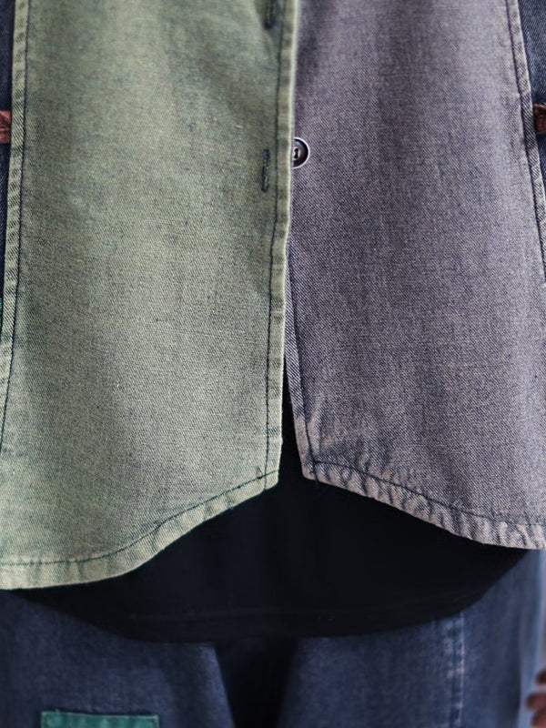 Loose Split-Joint V-Neck Vest Top + Jean Harem Pants Bottoms  Two Pieces Set