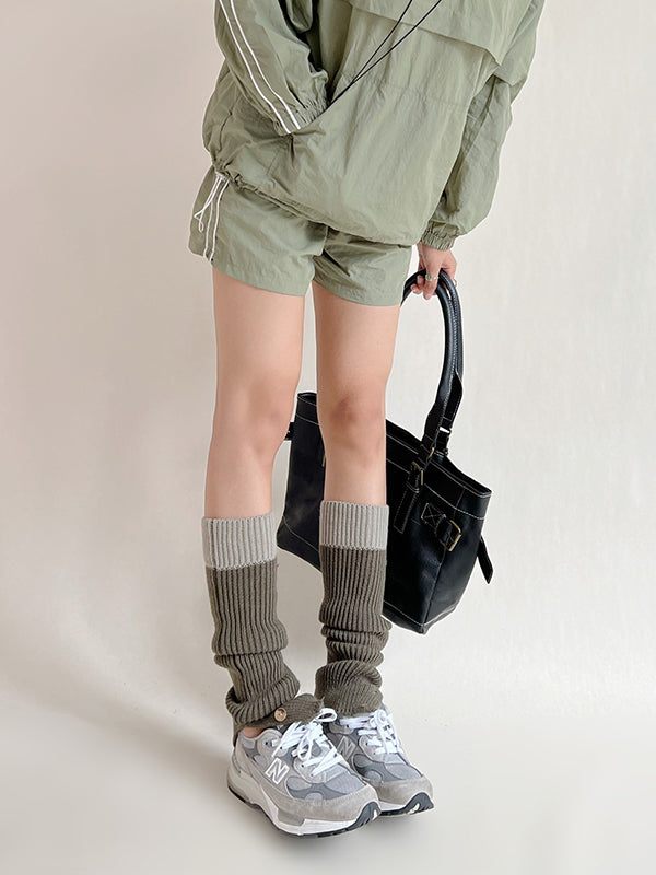 Leisure Flared Contrast Color Leg Warmers Accessories