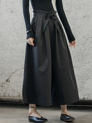 Retro Bandage Wide Leg Casual Pants