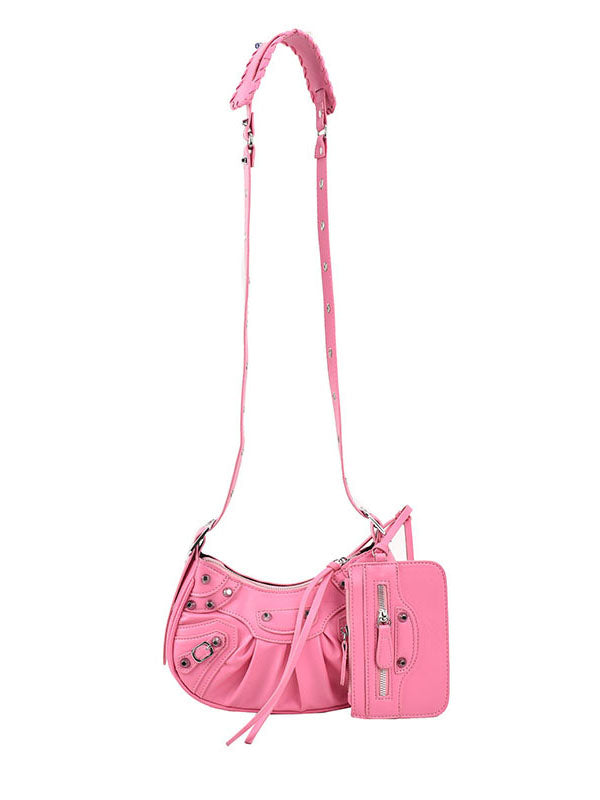 Rivet Zipper Crossbody Bags