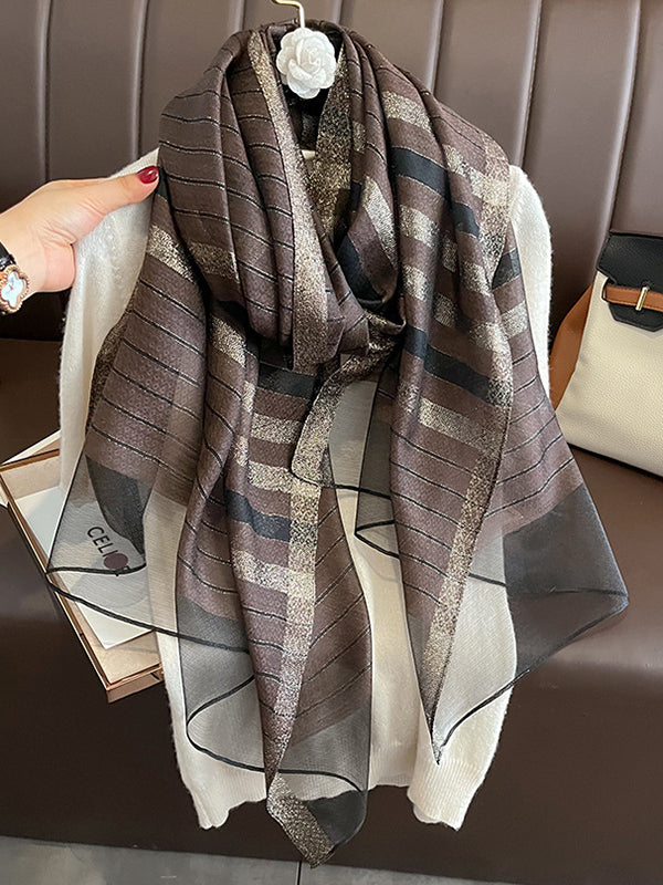Keep Warm Striped Shawl&Scarf