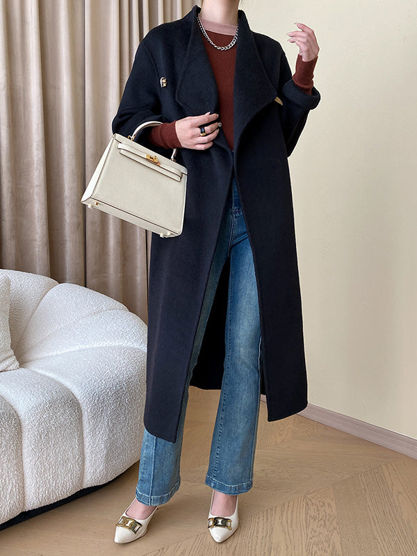 Contrast Color Split-Joint Long Sleeves Skinny Round-Neck Sweater Tops Pullovers