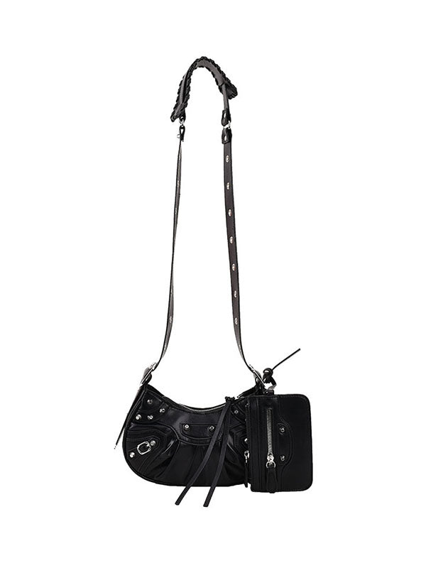 Rivet Zipper Crossbody Bags