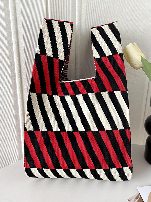 Striped Woven Handbag Bags Accessories