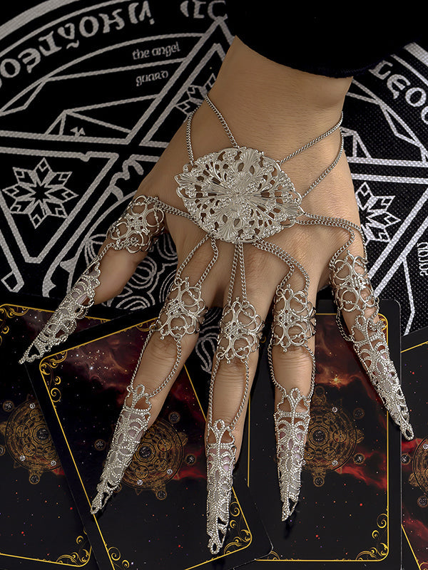 Chains Hollow Solid Color Nail Protectors Bracelet Accessories