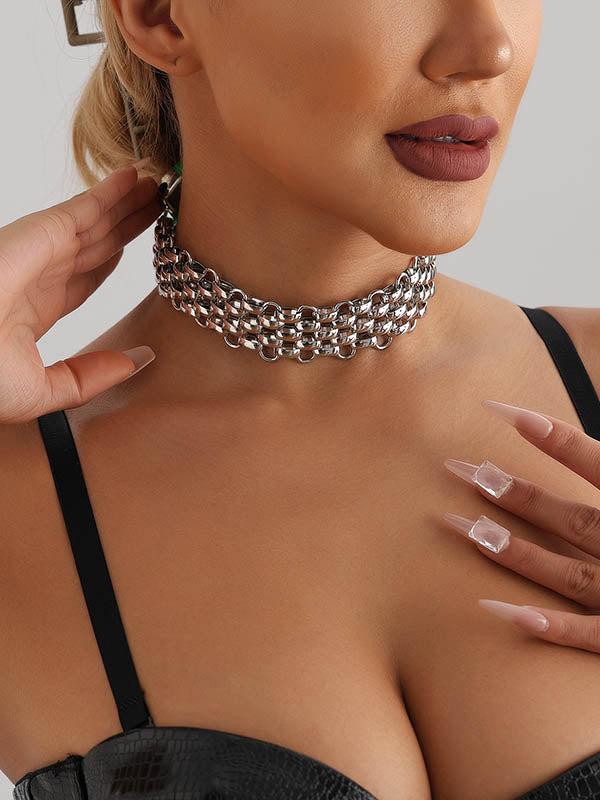 Chains Hollow Solid Color Necklaces Accessories Dainty Necklace