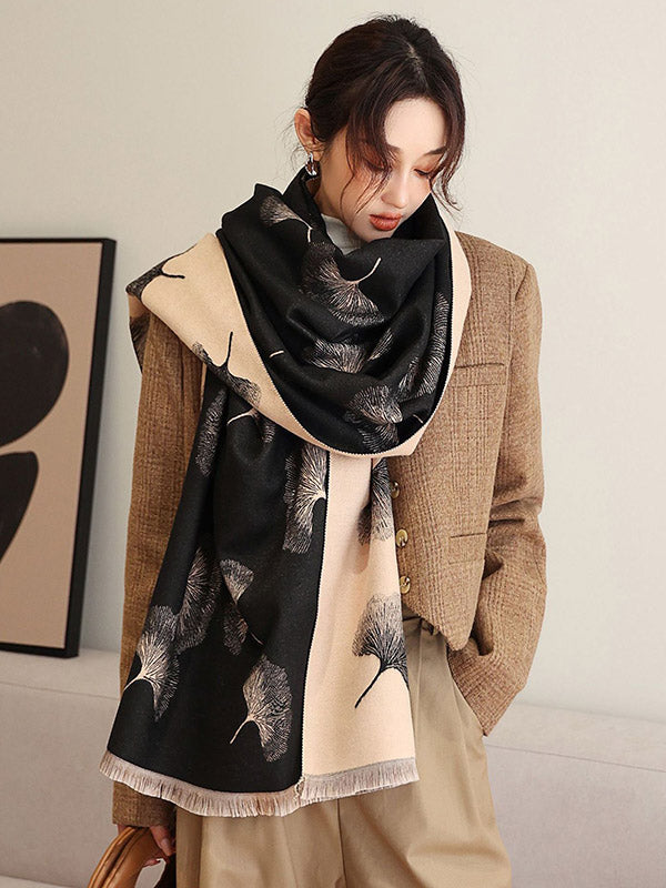 Vintage Keep Warm Tasseled Imitated Cashmere Shawl&Scarf