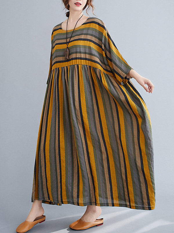 Original Stripe Round-Neck Dress