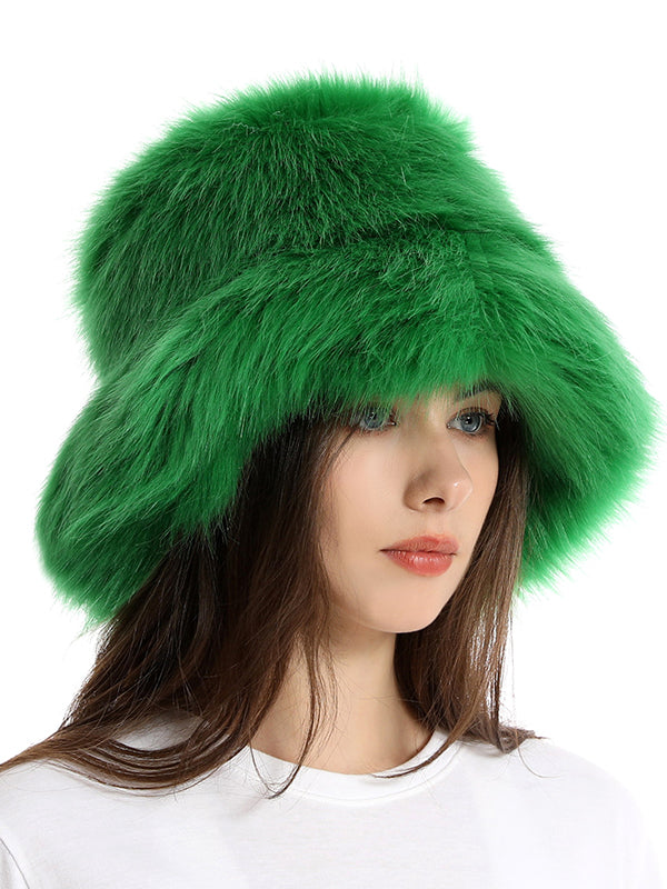 Keep Warm Solid Color Bucket Hat