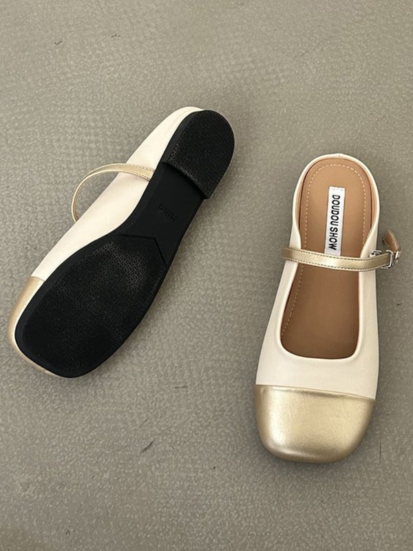 Square-Toe Slippers&Mules