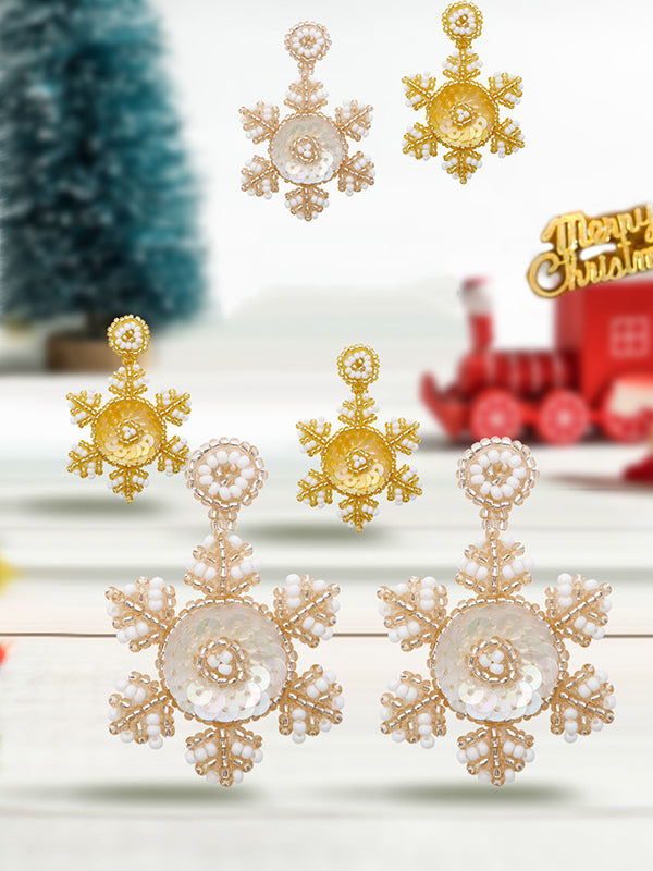 Christmas Snowflake Earrings Accessories