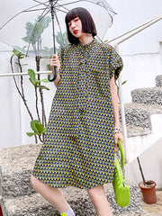 Urban Summer Loose Printed Midi Dress