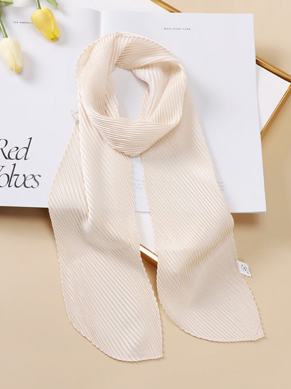 Casual Pleated Solid Color Shawl&Scarf