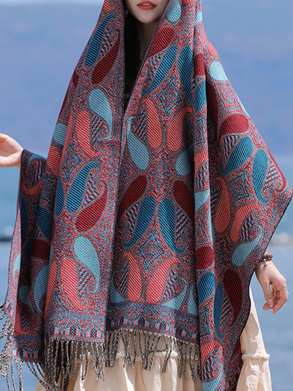 Keep Warm Tasseled Shawl&Scarf
