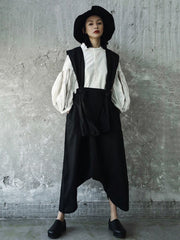Solid Linen Loose Harem Pants