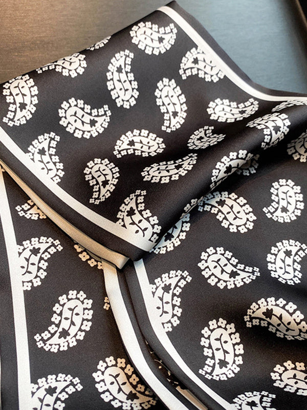 Silk Imitation Vintage Printed Scarf