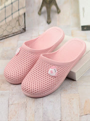 Hollow Round-Toe Slippers Mules&Slides