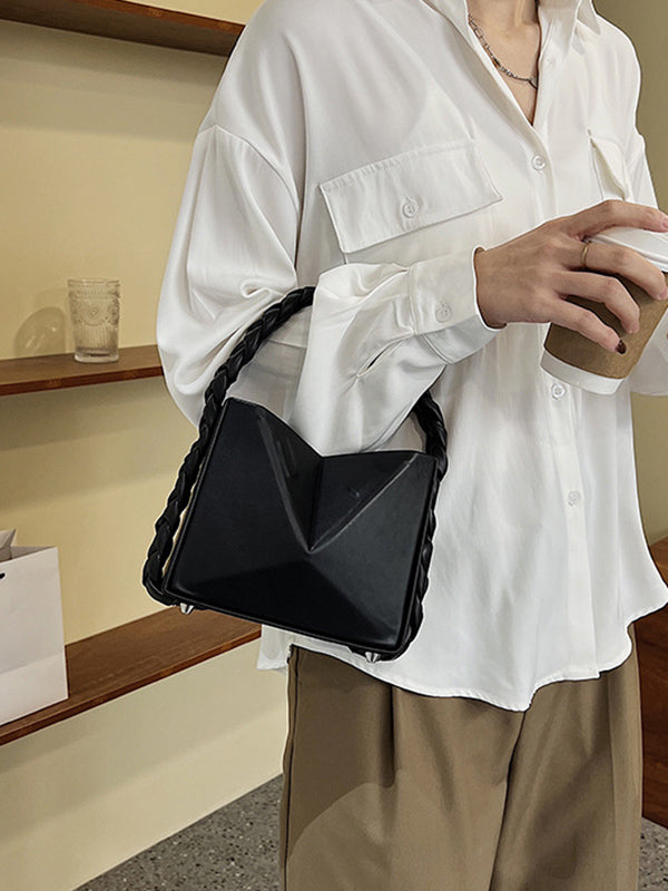 Adjustable Foldable Solid Color Woven Bags Accessories