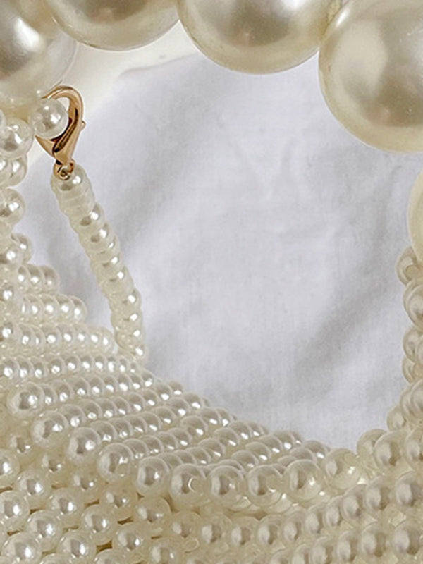 Beaded Solid Color Shoulder Bags Handbags Bags Accessories Bags
