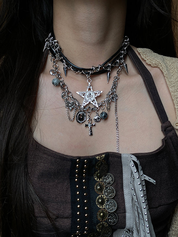 Chains Geometric Tasseled Necklaces Accessories