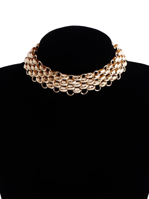 Chains Hollow Solid Color Necklaces Accessories Dainty Necklace