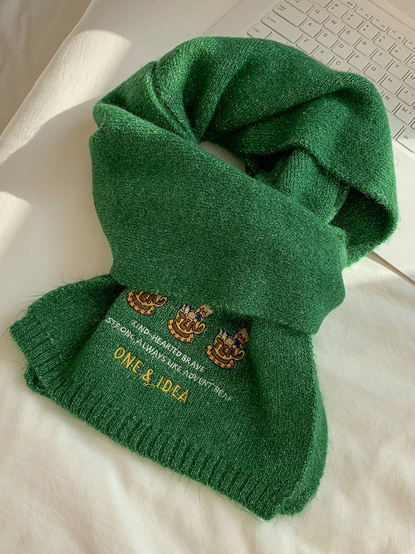 Keep Warm Knitted Letters Scarf