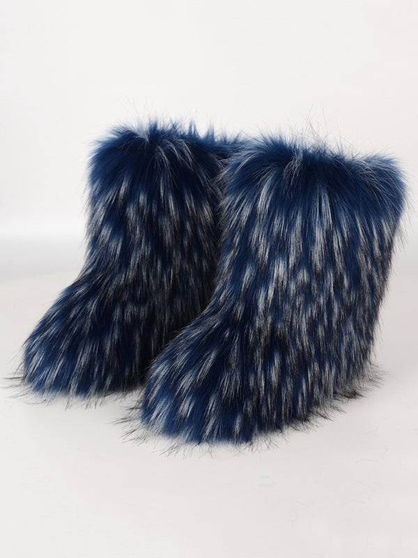 Contrast Color Keep Warm Boots