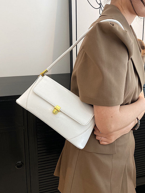 Crocodile Pattern Zipper Handbags