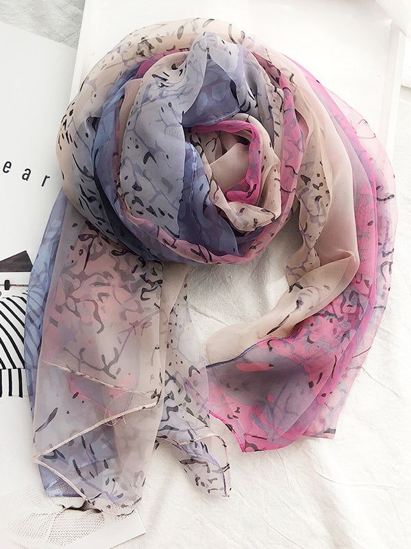Printed See-Through Sun-Protection Shawl&Scarf
