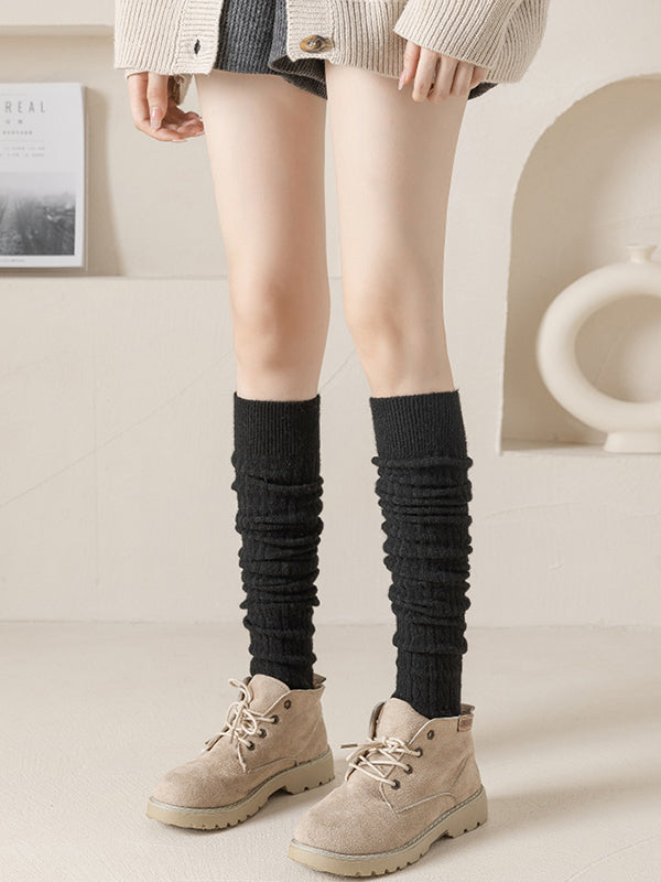 Casual Keep Warm Solid Color Leg Warmers Accessories
