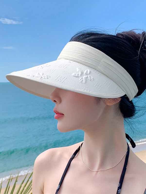 Floral Printed Hollow Sun protection Hats&Caps