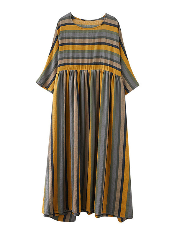 Original Stripe Round-Neck Dress