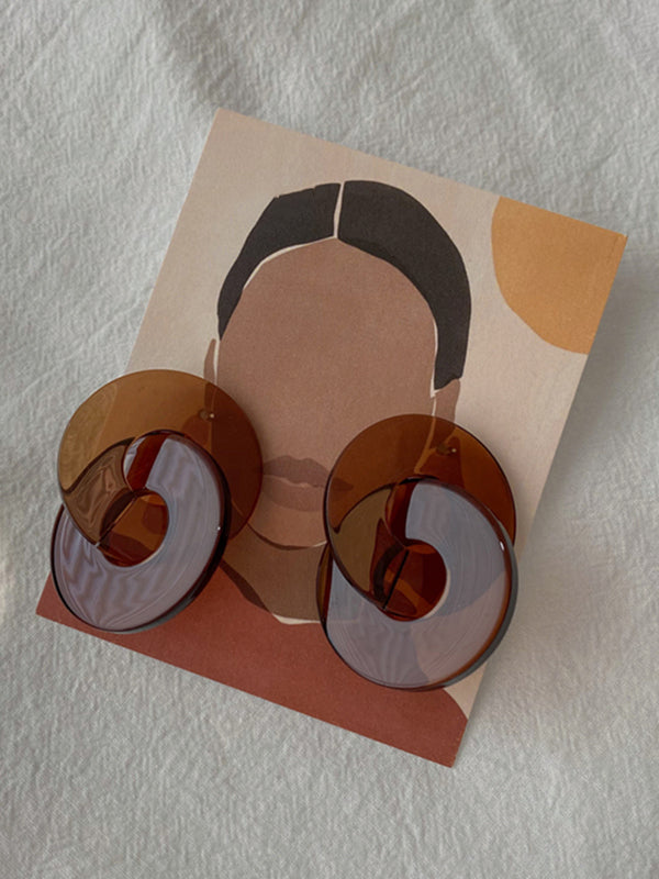 Geometric Solid Color Earrings Accessories Eardrop