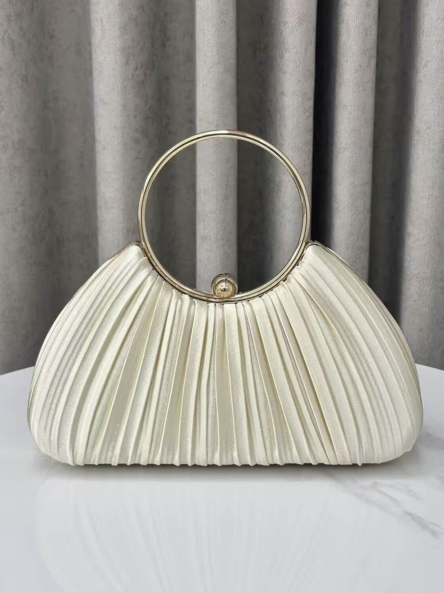 Chains Lock Pleated Evening Bags & Clutches Crossbody Bags