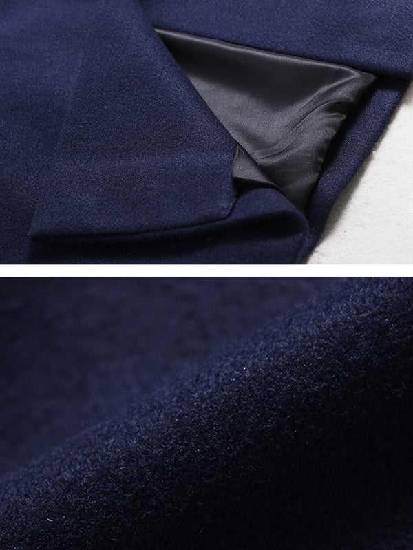 Original Loose Batwing Sleeves Contrast Color Striped Lapel Collar Cape Coats