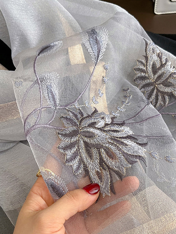 Embroidered Leisure Shawl&Scarf
