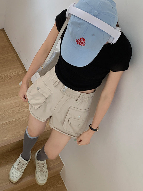 Pockets Loose Shorts Bottoms