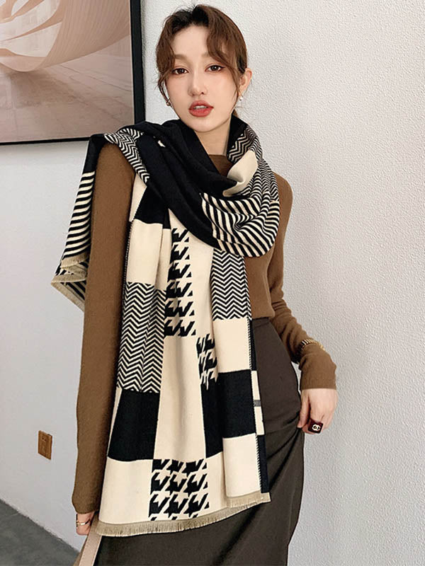 Imitation Cashmere Printed Double-Side Shawl Scarf