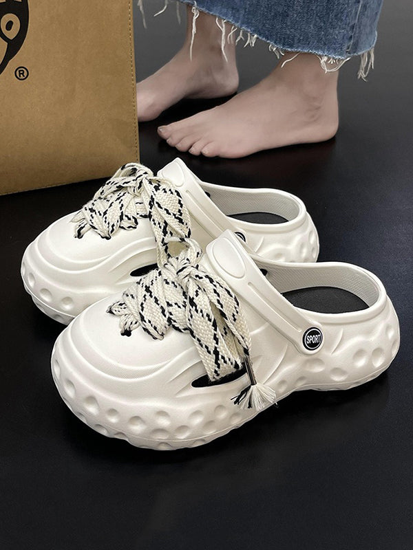 Hollow Round-Toe Slider Sandals Crocs
